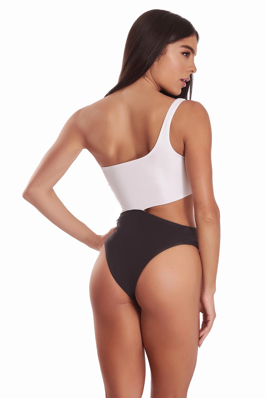 Sabrina Fattori Dual Colour Black and White Brazilian Swimsuit